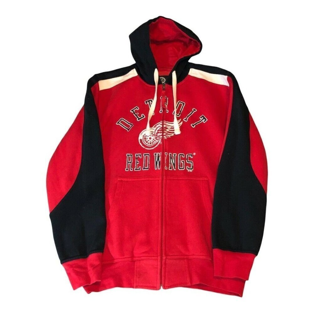 NHL Detroit Red Wings Hockey Mens Full Zipper Sweatshirt Jacket Size M